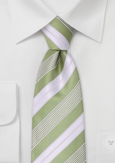 Extra Long Ties - Light green XL necktie