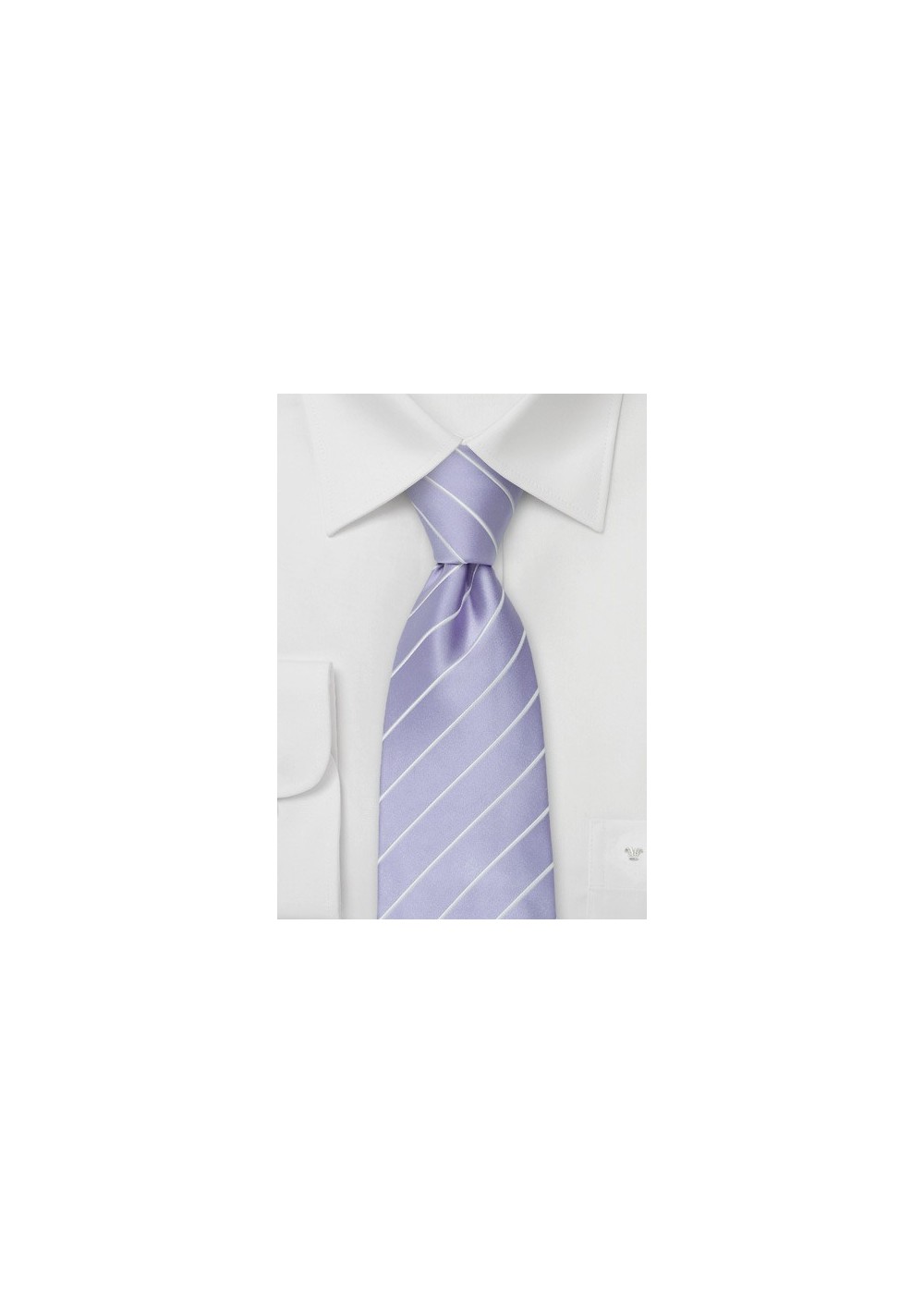 Trendy Neckties - Lilac striped necktie