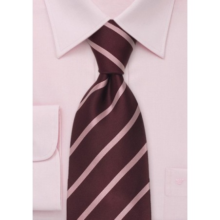Purple Silk Ties - Purple striped necktie