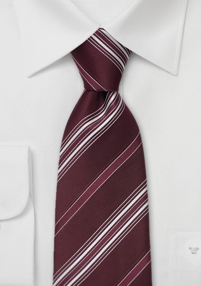 Designer Silk Neckties - Burgundy Red Tie by Cavallieri