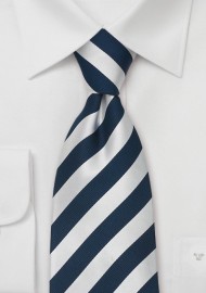 Blue Striped Extra Long Ties - Striped Necktie "Identity" by Parsley