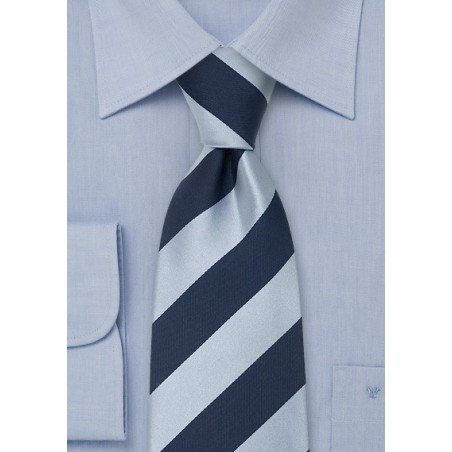 Blue Extra Long Neckties - Striped Tie "Lighthouse" by Parsley