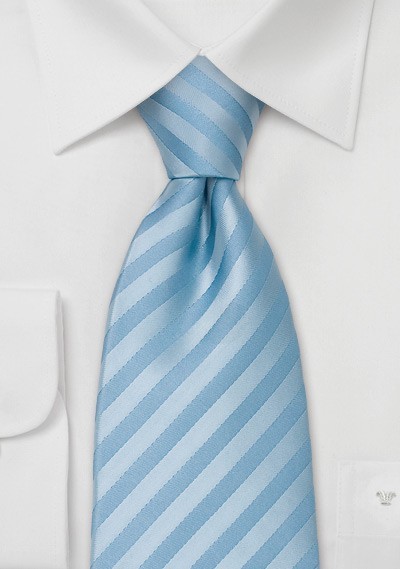 Sky Blue Necktie in Extra Long Size