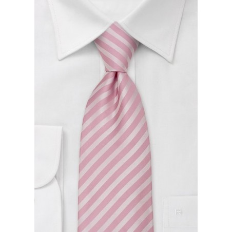 Extra Long Pink Neckties - XL Tie in "Cherry-Blossom" Pink Color