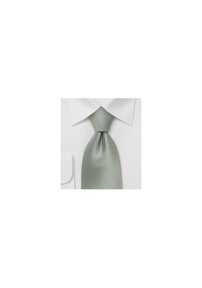 Silver-Green Silk Tie