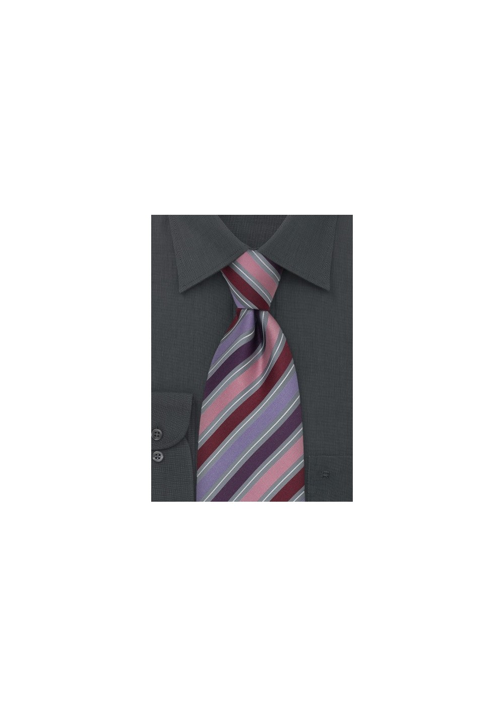 Purple, Pink, and Lavender Striped Tie