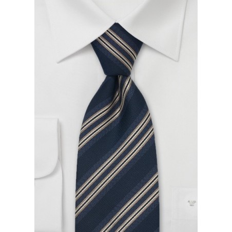 Chevalier Neckties - Navy Blue Designer Tie by Chevalier