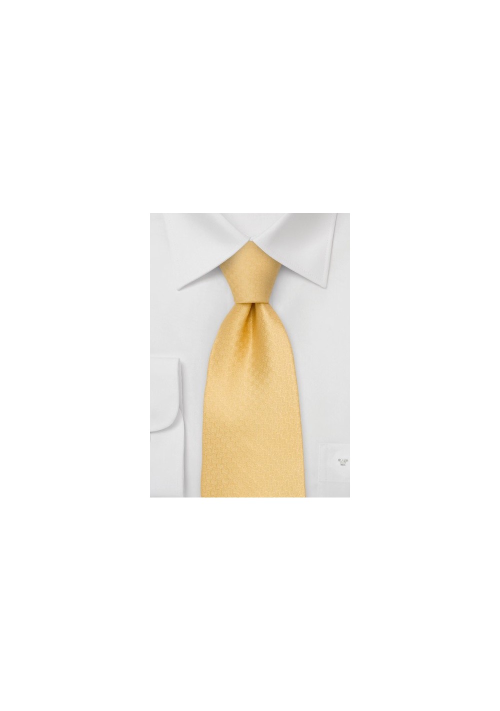 Yellow Designer Necktie - Solid Yellow Necktie by Chevalier