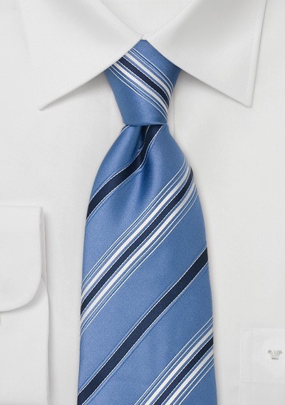 Light Blue Designer Tie in Extra Long Length