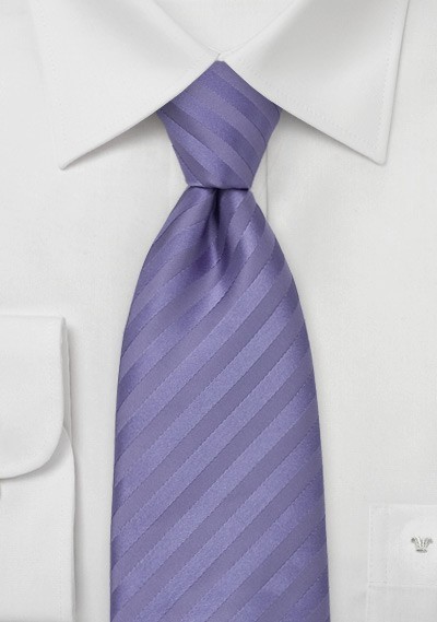Lavender Purple Silk Tie in Extra Long Length