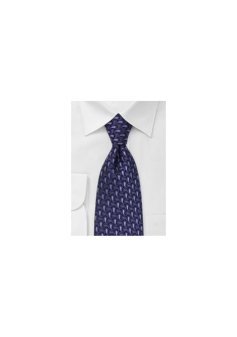 Purple Paisley Necktie by Chavalier