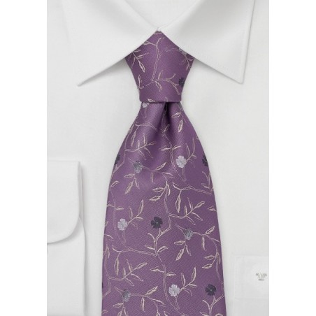 Floral Tie in Lavender by Chevalier