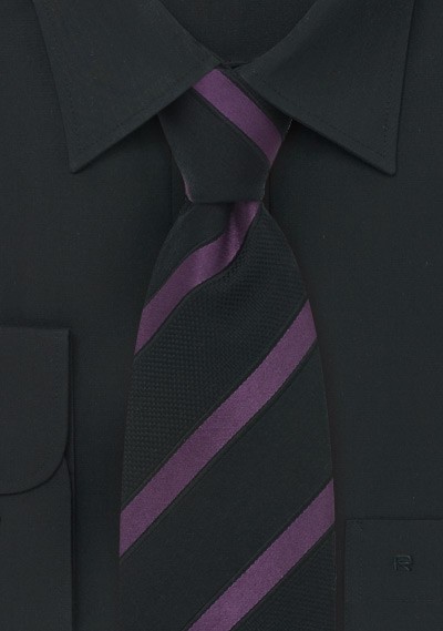Purple and Black Designer Tie by Cavallieri
