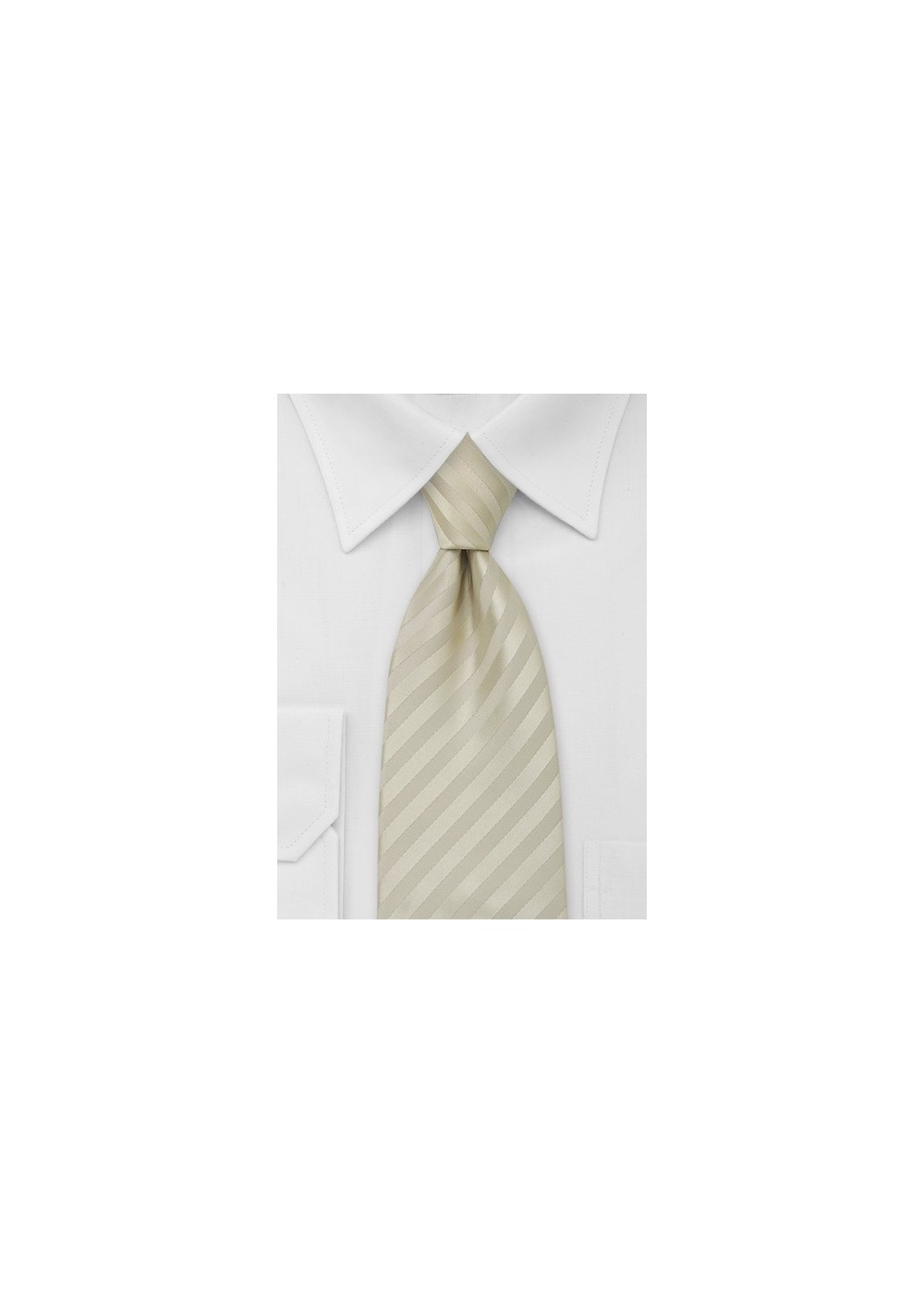 Subtle Striped Tie in Vanilla-Yellow