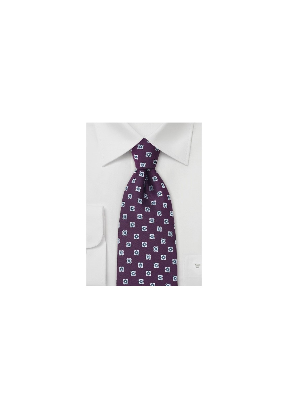 Burgundy-Purple Floral Tie