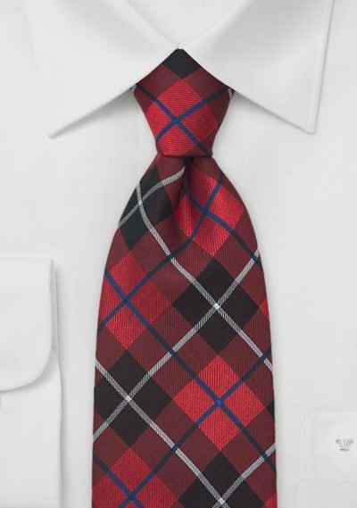 Traditional Tartan-Check Pattern Necktie
