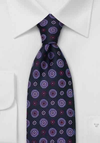 Lavender and Purple Silk Tie by Chevalier