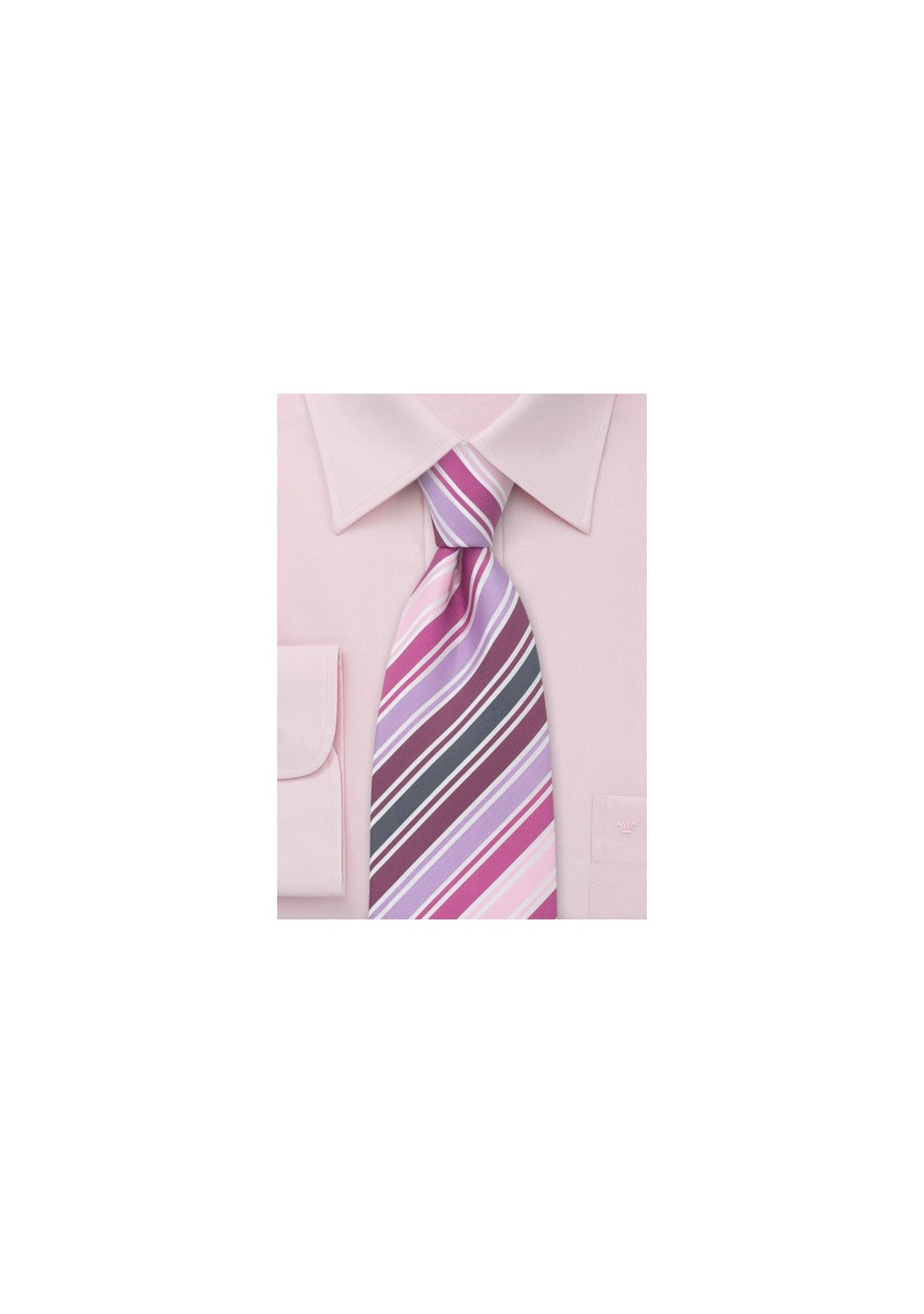 Silk Tie in Pink, Fuchsia, Lavender, Purple