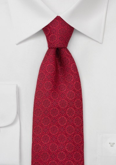 Designer Necktie by Chevalier in Venetian-Red