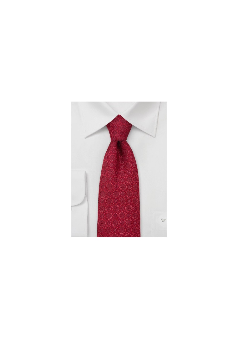 Designer Necktie by Chevalier in Venetian-Red