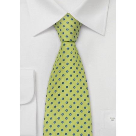 Spring-Green Floral Tie by Chevalier