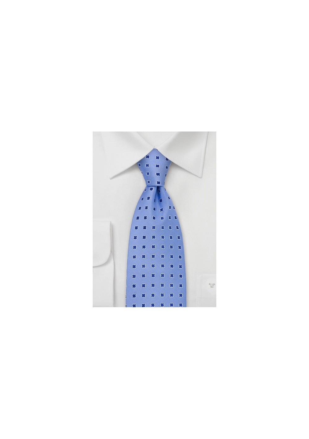 Light Blue Silk Tie by Designer Chevalier