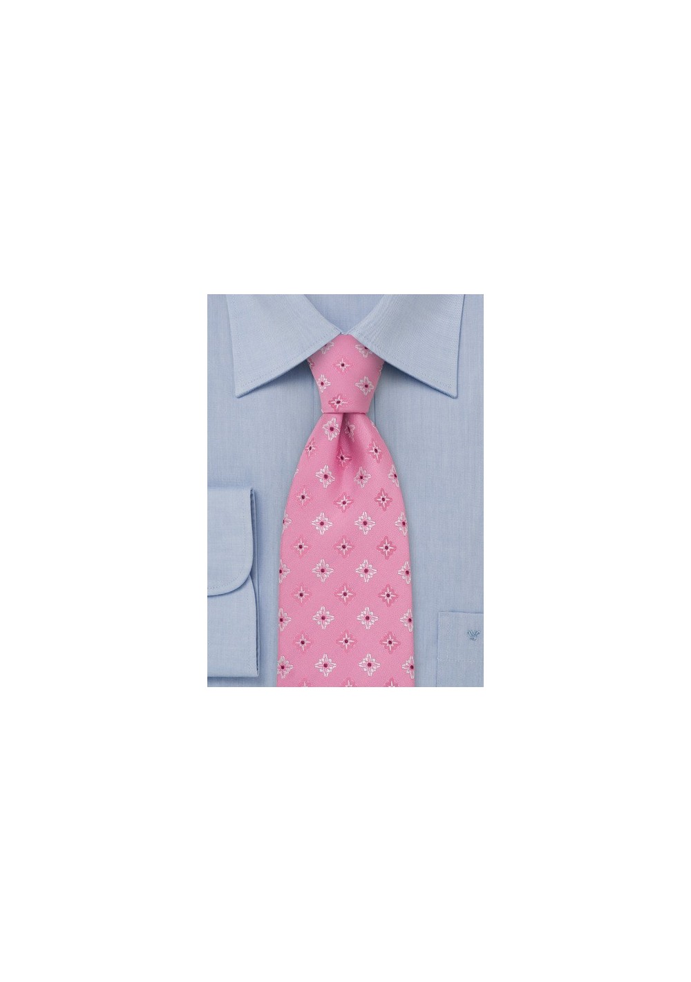 Rose-Pink Floral Tie by Chevalier