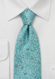 Floral Tie by Chevalier in Turquoise