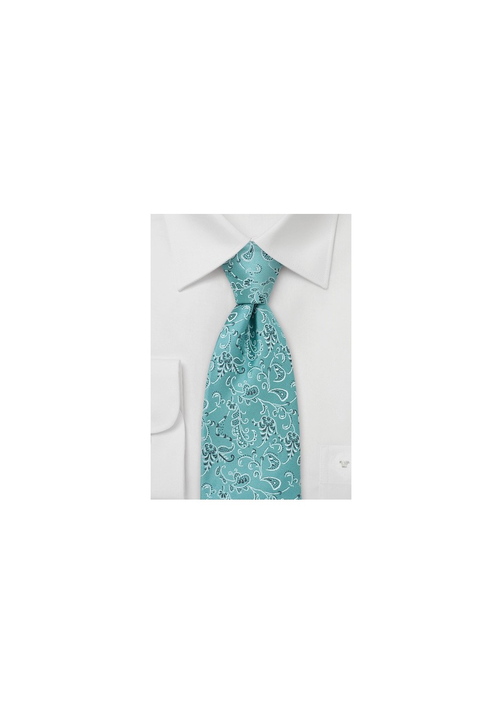 Floral Tie by Chevalier in Turquoise