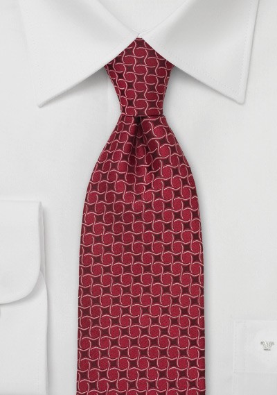 Persian Red Silk Tie by Chevalier