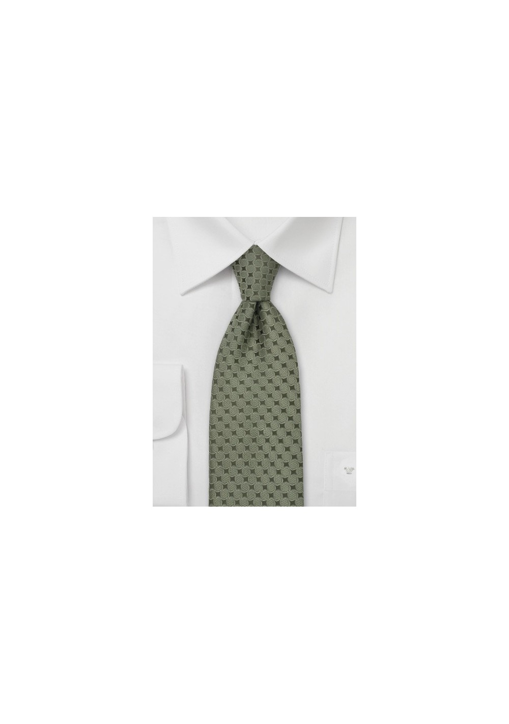 Sage Green Designer Necktie by Chavalier