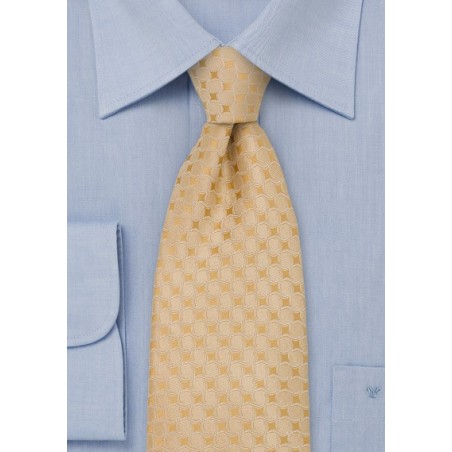 Cream-Yellow Silk Tie by Chevalier