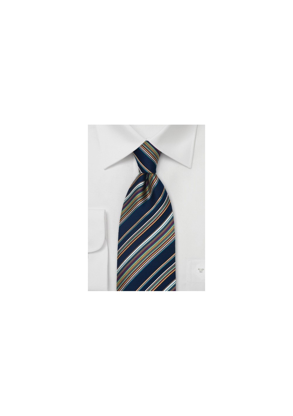 Fine Striped Necktie by Cavallieri