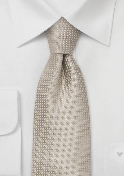 Wheat-Tan Silk Tie in XL
