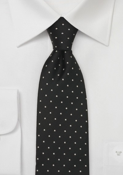Black & White Polka Dot Tie