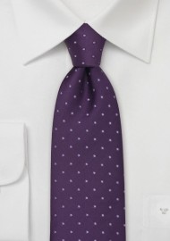 Dark Purple Polka Dot Tie
