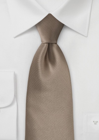 Bronze Brown Tie in XL Length