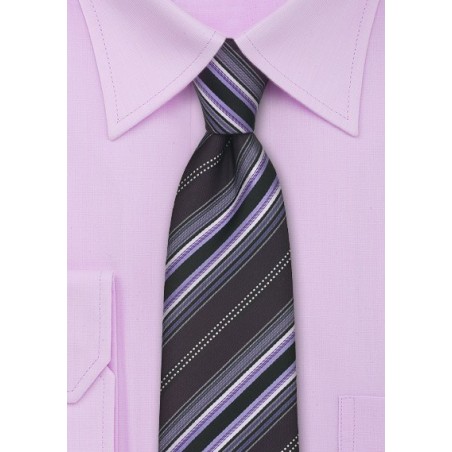 Modern Purple Silk Necktie