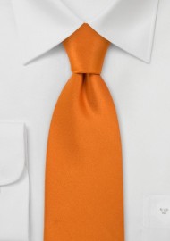 Bright Pumpkin Orange Silk Tie