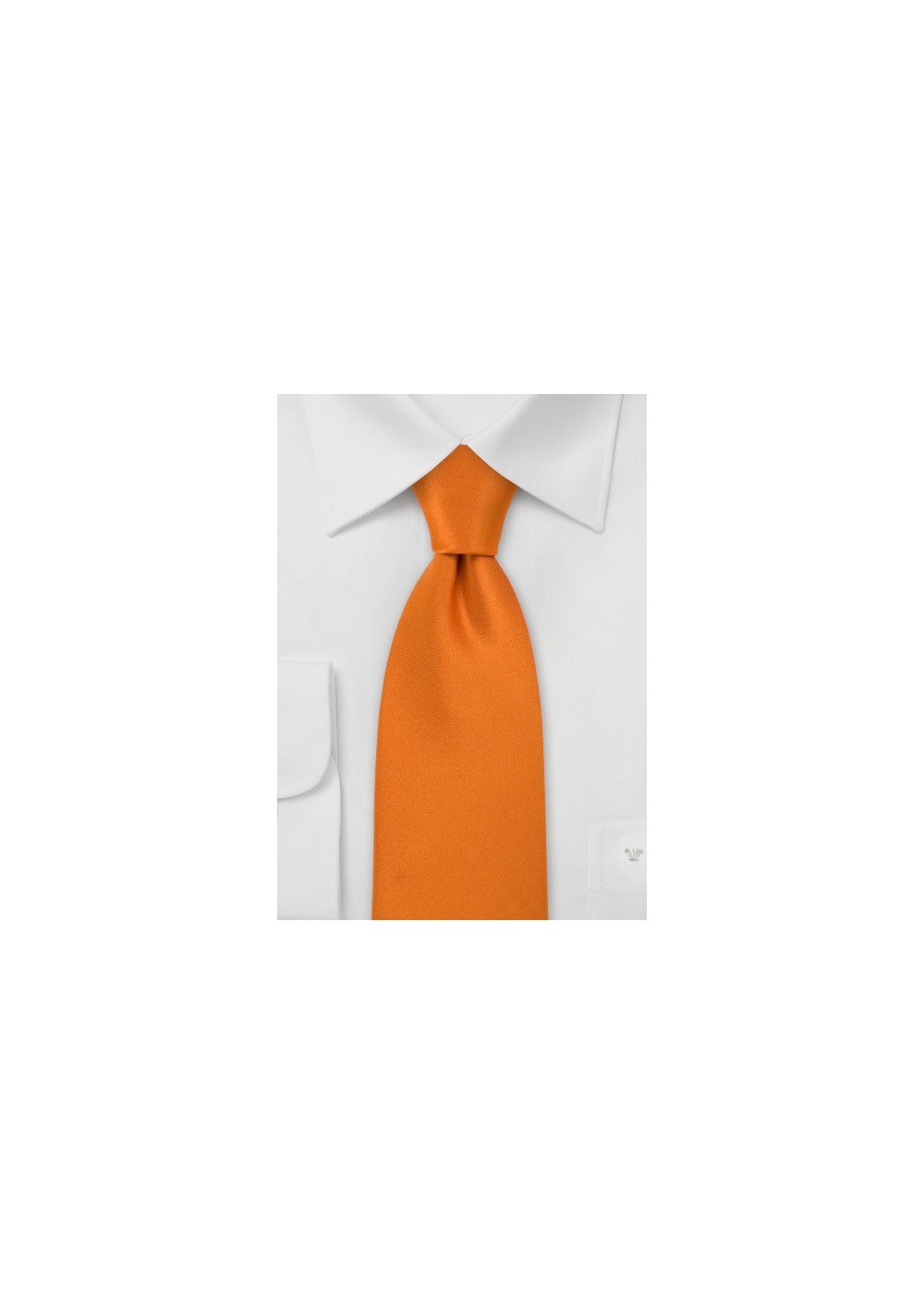 Bright Pumpkin Orange Silk Tie