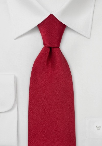 Solid Color Cherry Red Tie