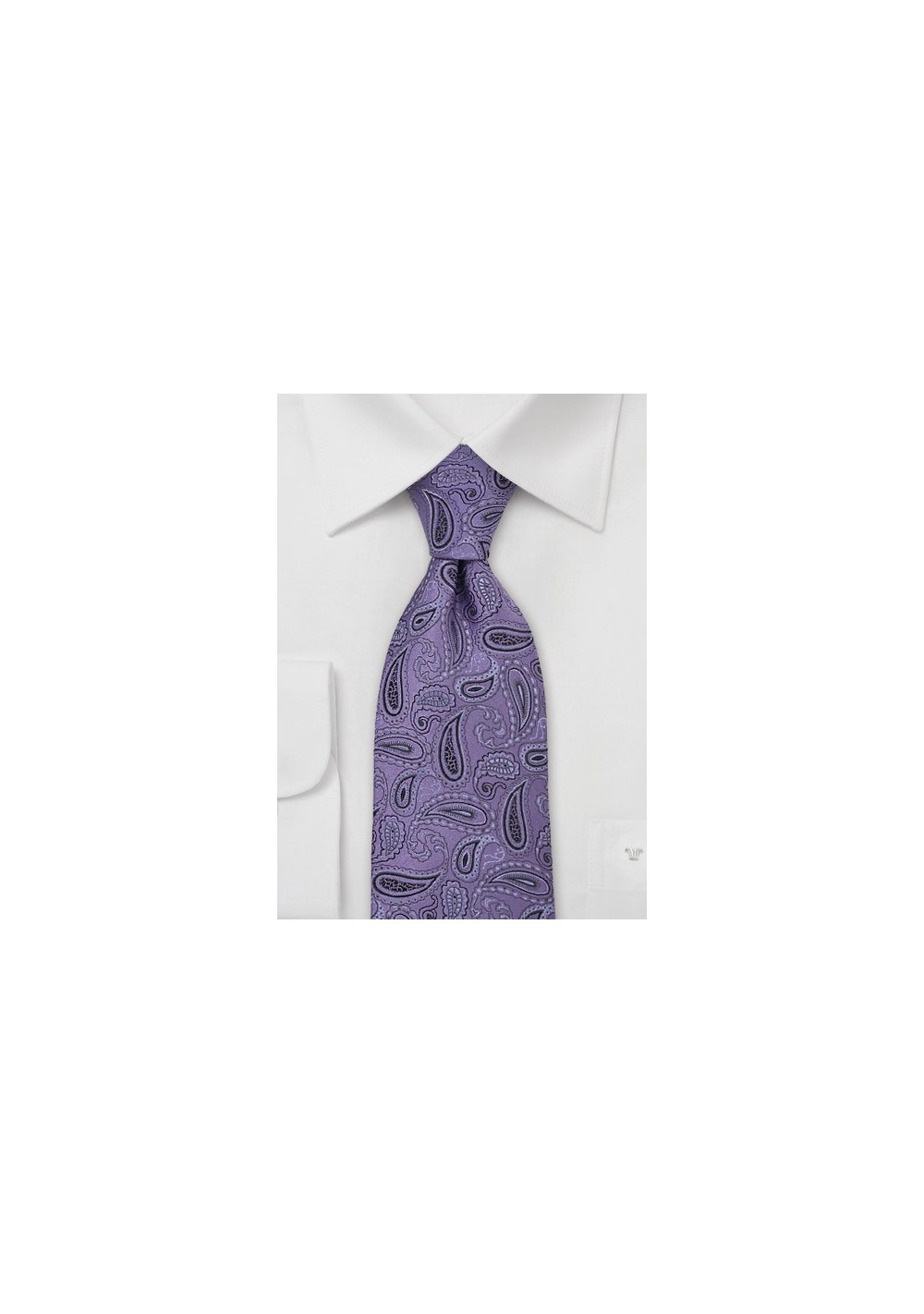 Purple Paisley Silk Necktie
