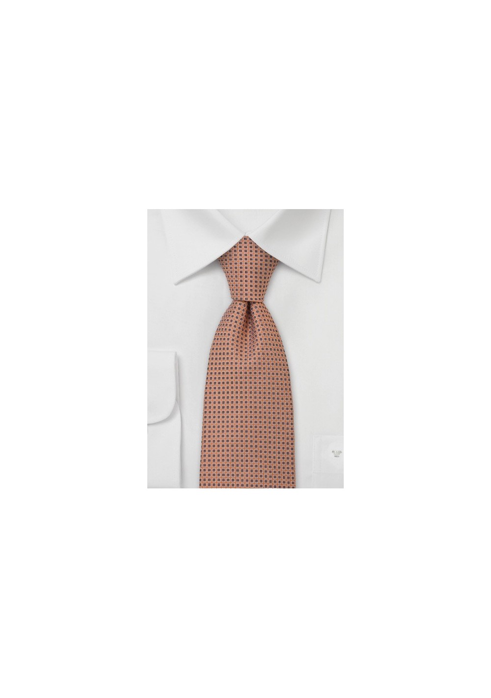 Foulard Silk Tie in Pink Orange