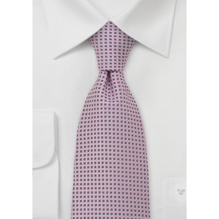 Pink and Smoke Gray Silk Tie