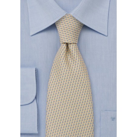 Pastel Yellow and Light Blue Necktie