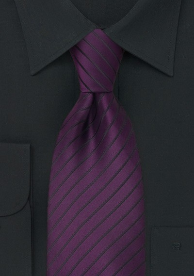 Purple and Black Kids Tie