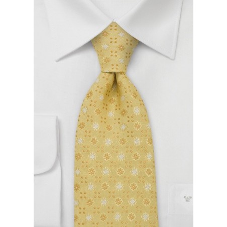 Floral Tie in Maize Yellow