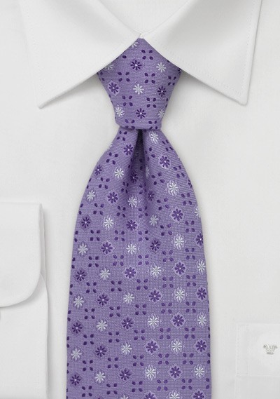 Floral Tie in Lavender