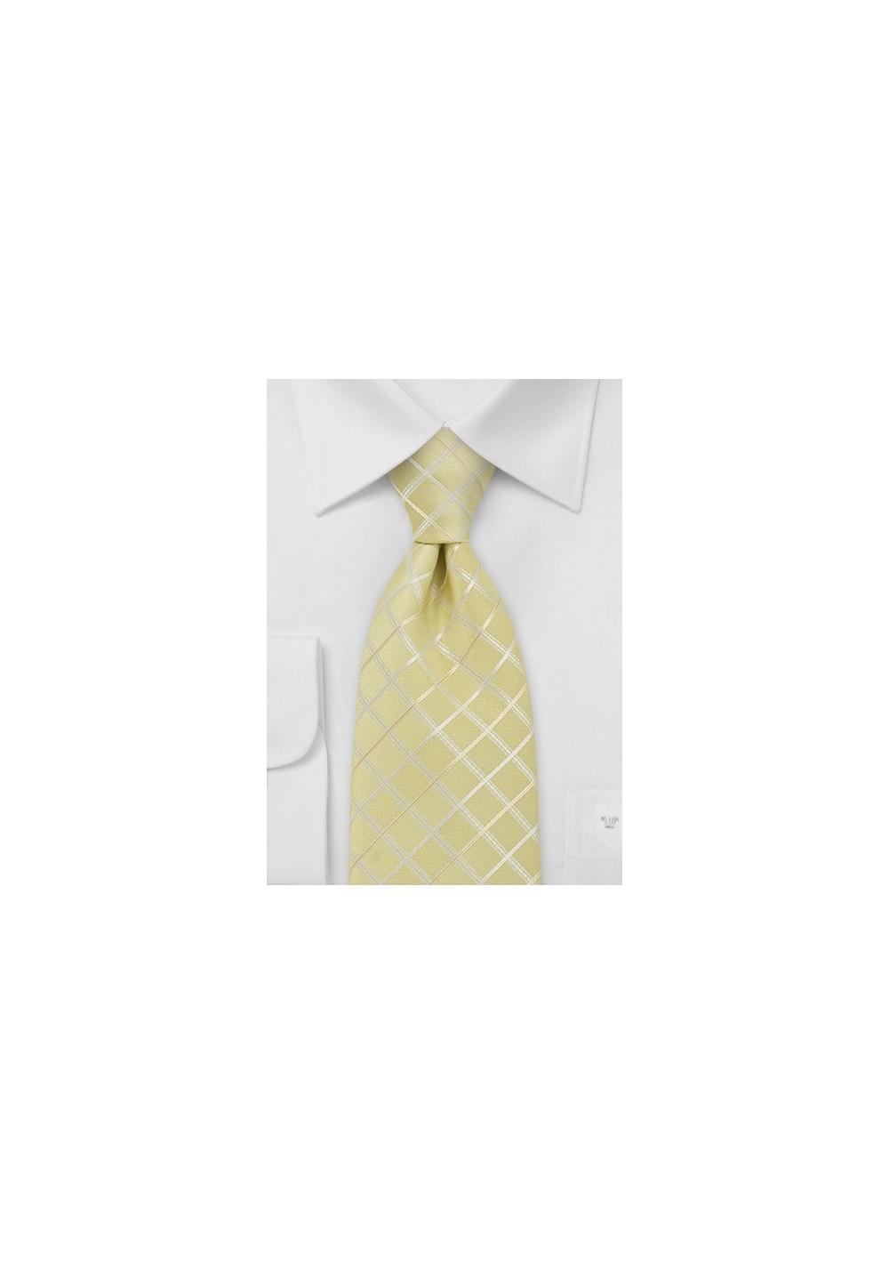 Light Yellow Check Pattern Tie