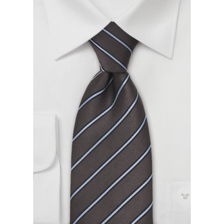 Auburn and Light Blue Silk Tie